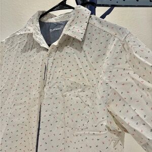 Airwalk White and Blue Patterned Shirt